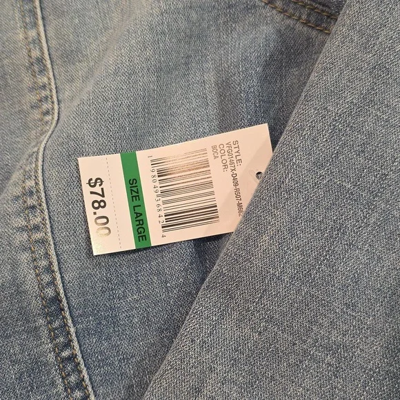 Curve Appeal Braided Denim Jacket, Light Wash - Picture 3 of 7